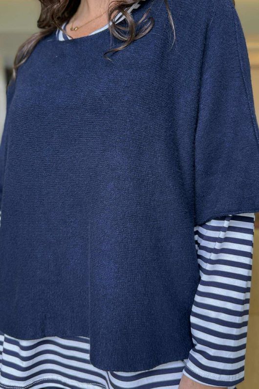 Conrad Layer Knit Navy